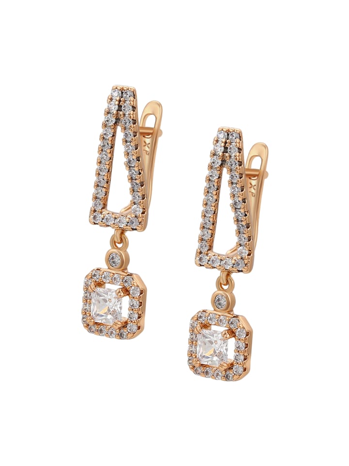 Women Dangle Earrings in Rose Gold