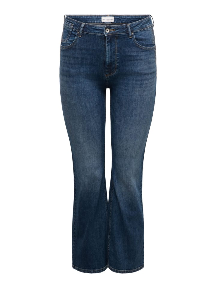 Flared fit jeans in Dark Blue Denim