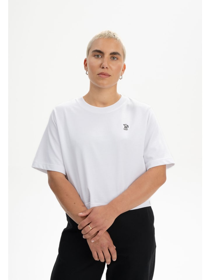 Cropped T-Shirt schwer JOSHNA Stickerei