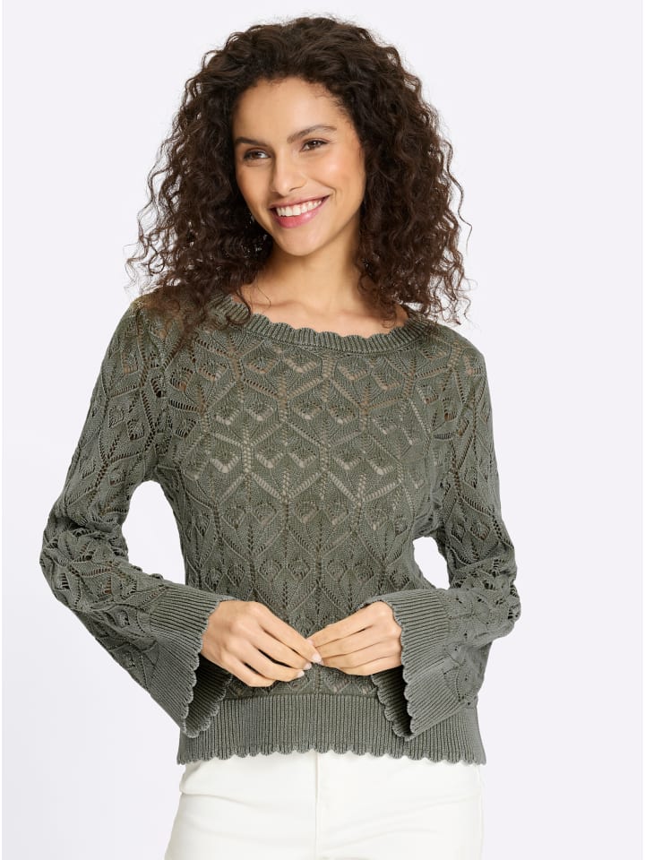 Pullover in oliv