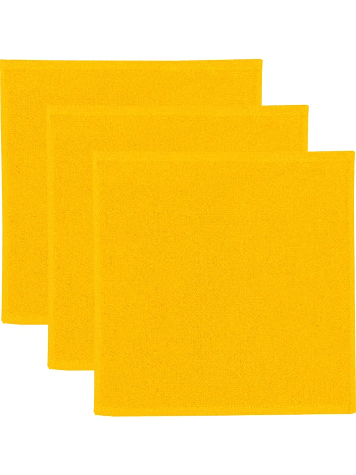 Baumwolle Spültuch 3er-Pack in curry