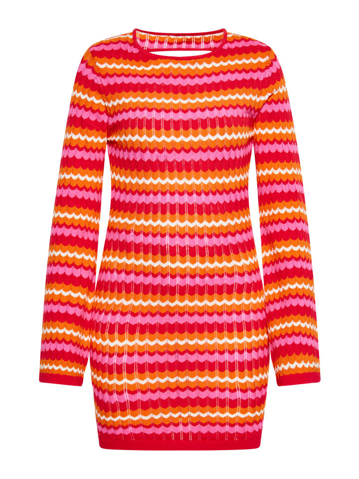 Women Dress in Rot Mehrfarbig