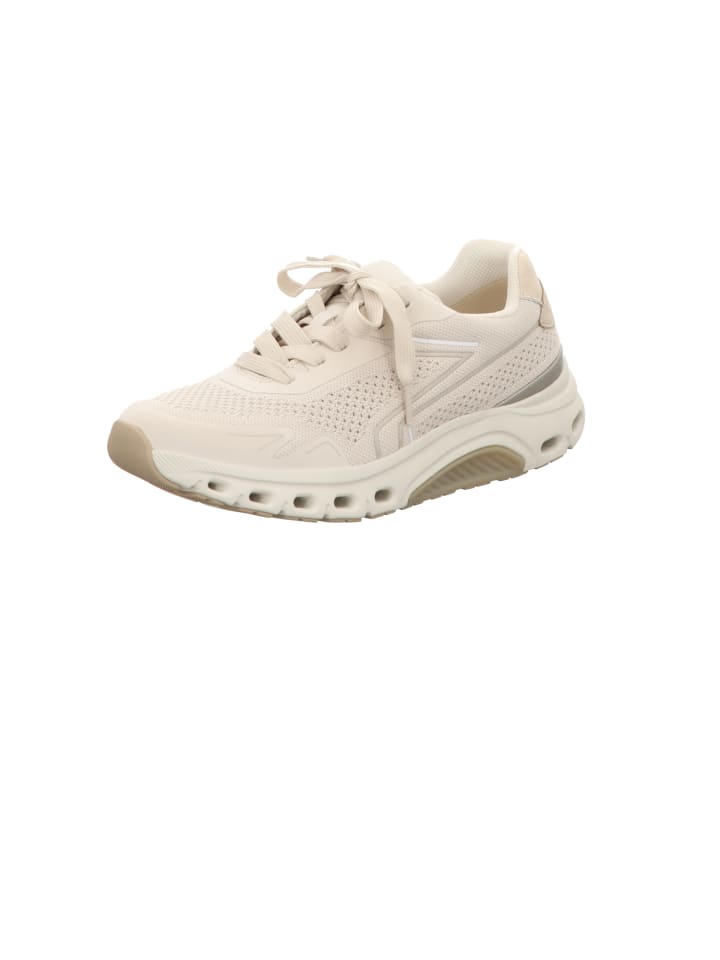 Sportlicher Schnürschuh in beige
