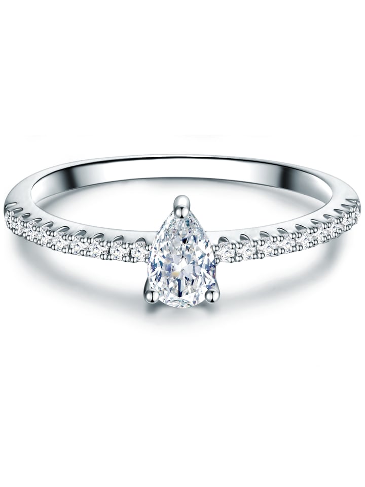 Ring aus Sterling Silber mit Zirkonia in silber