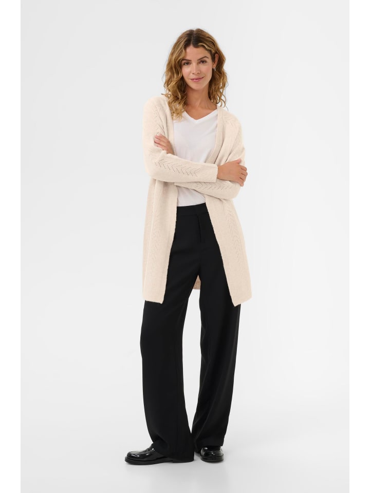 Strickjacke CRHoliday Straight fit in Oat melange