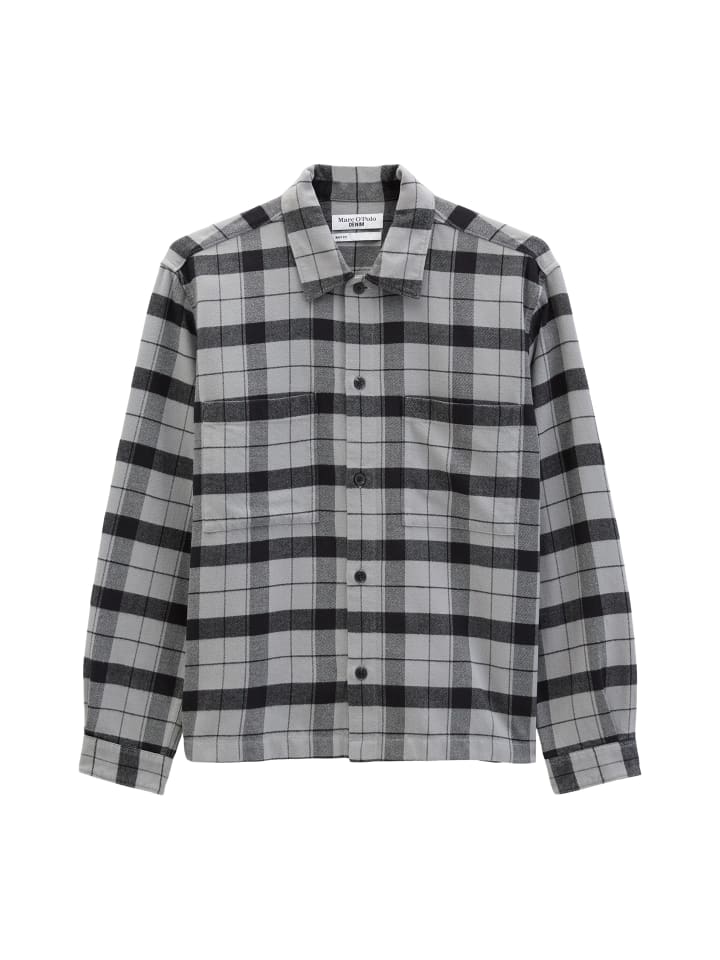 Flanell-Hemd regular in Medium Grey