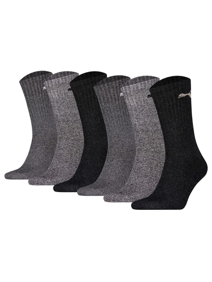 Socken 6er Pack in Dunkelgrau/Grau/Hellgrau