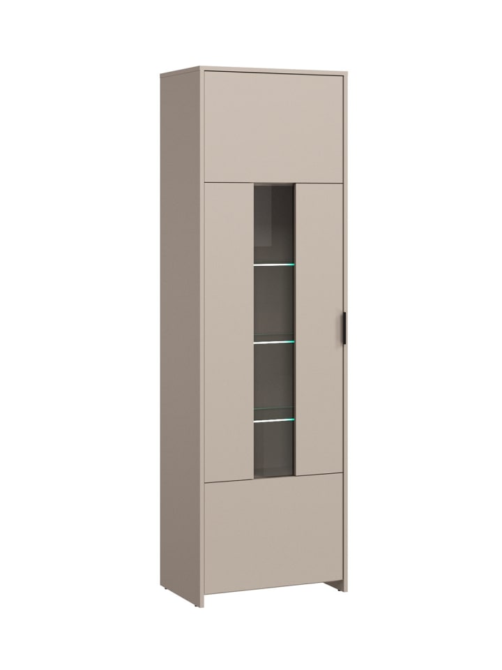 Vitrine Cadiz Kaschmir | schwarz 60 / 40 / 196cm