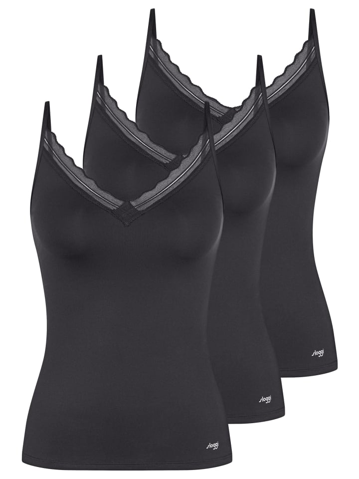 Spaghetti Top Go Blush in Schwarz