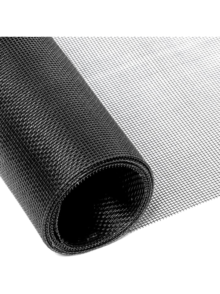 Fliegennetz aus Fiberglas Meterware Maschenweite 1,2mm in Schwarz - Breite 120cm
