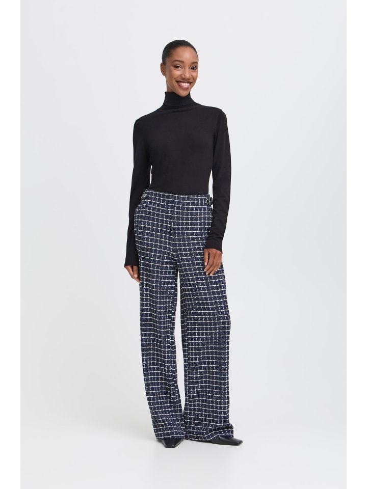 Hose IHKATE Regular fit in PATRIOT BLUE CHECK