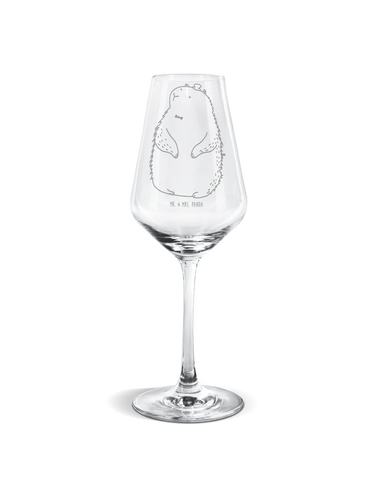 Weinglas Murmeltier ohne Spruch in Transparent