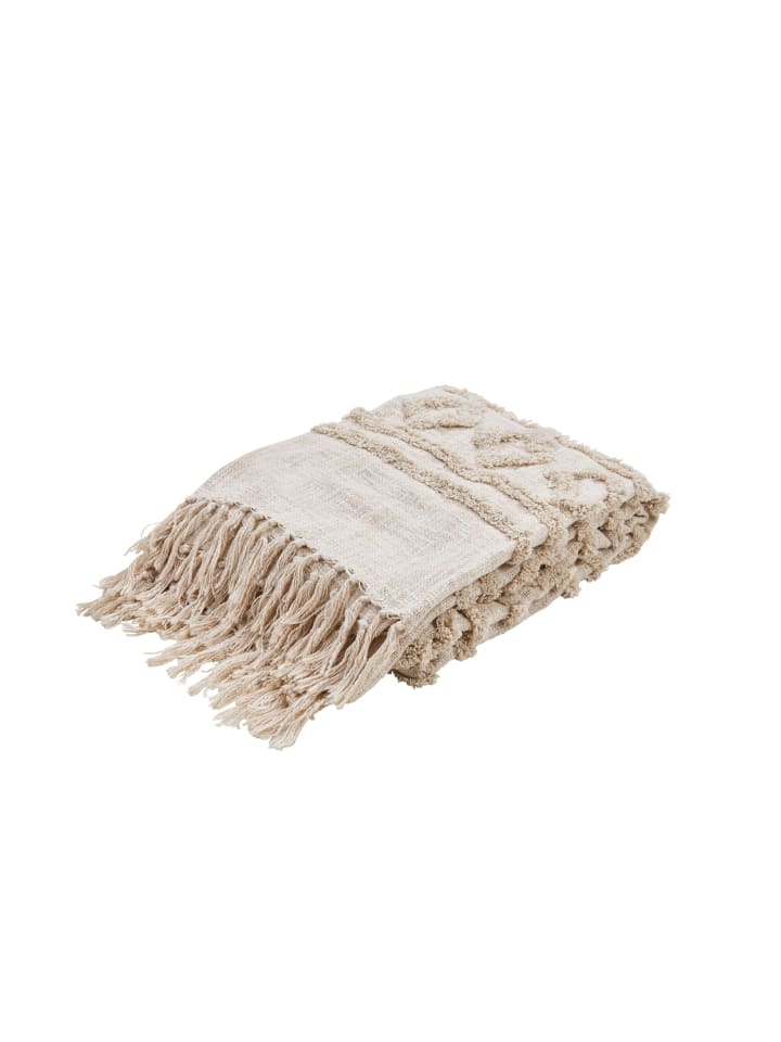 Wohndecke Indah Tamani in beige