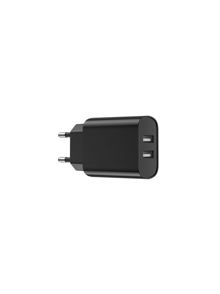 WIWU Wandladegerät Wi-U003 2,1A 2x USB Ladegerät ohne Ladekabel in Schwarz