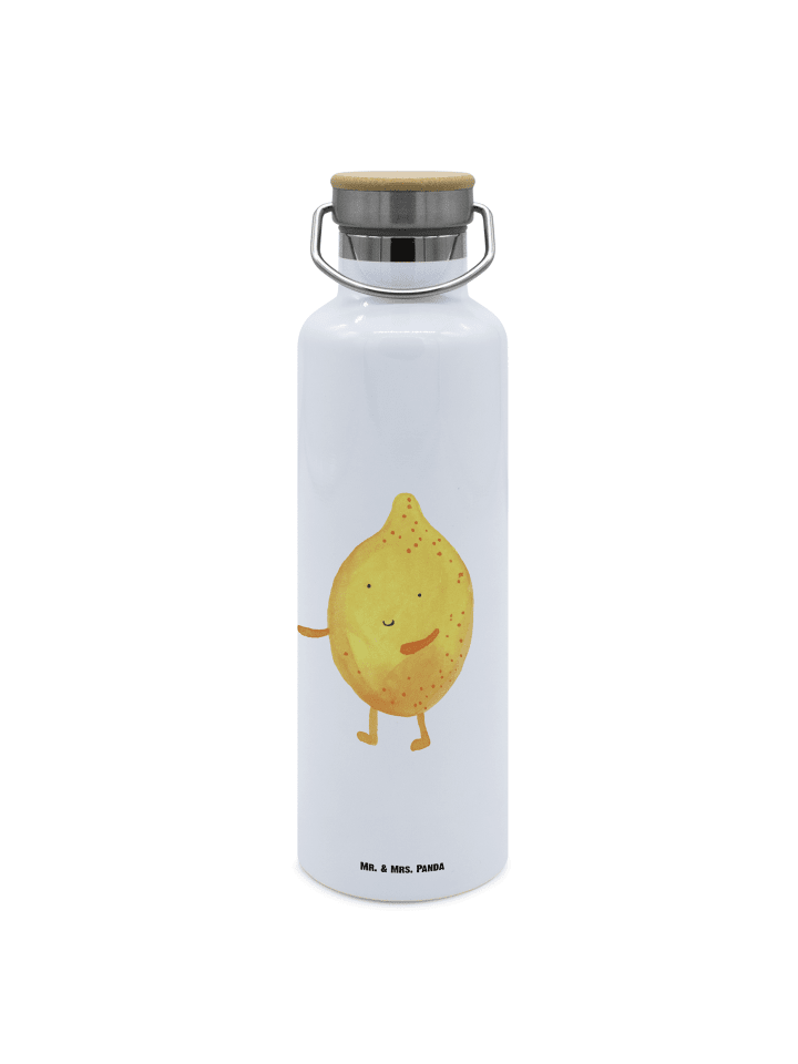 Trinkflasche Beste Freunde Zitrone ohne Spruch in Weiß