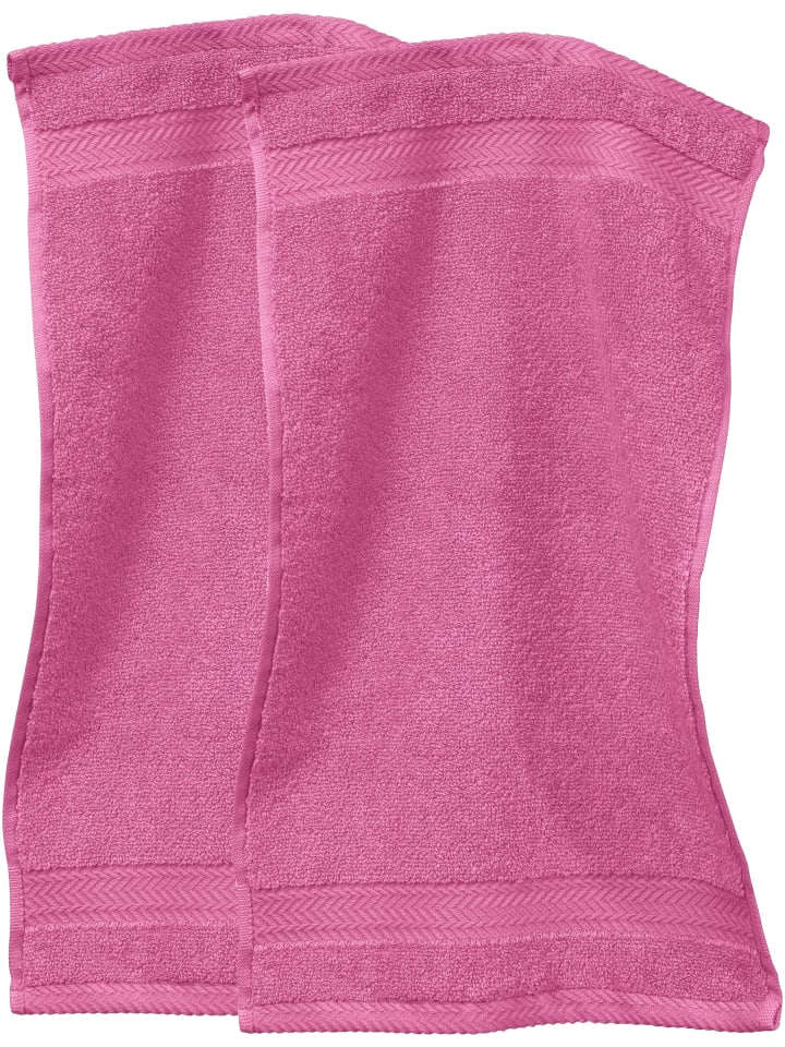 Frottier Gästetuch 2er-Pack Friedrichshafen in rosa