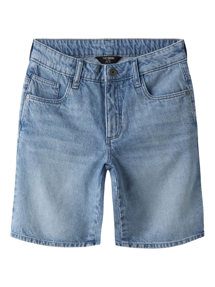 Jeansshorts in Light Blue Denim