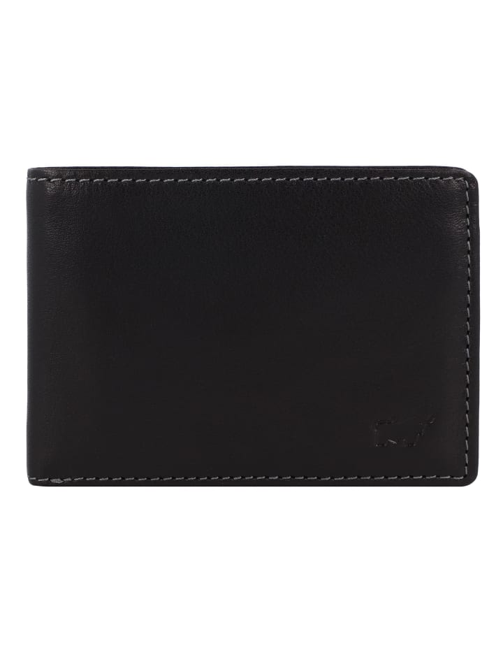 Arezzo Geldbörse RFID Schutz Leder 10.5 cm schwarz