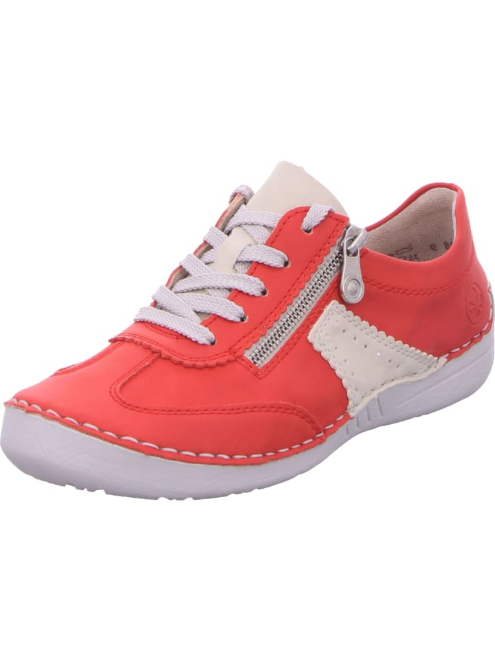 Schnürschuhe in scarlet/cliff