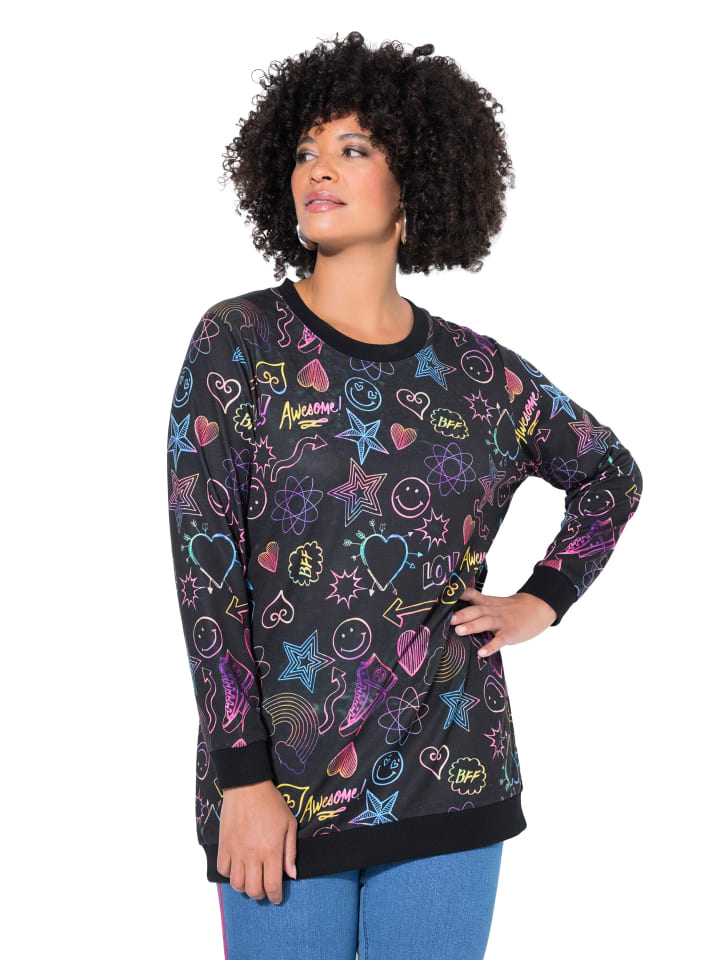 Sweatshirt in schwarz