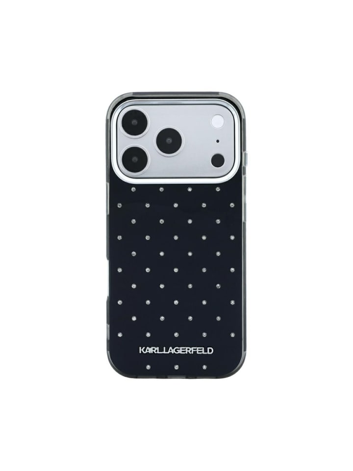 Karl Lagerfeld IML Strass Allover iPhone 18 Pro / 17 Pro Schwarz in Schwarz