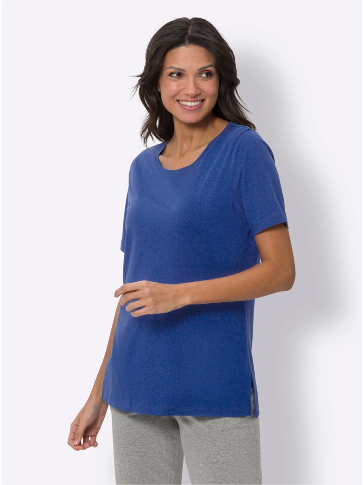 Longshirt in royalblau