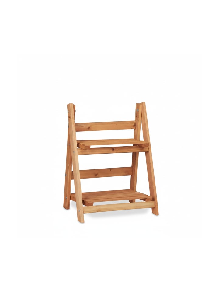 Blumentreppe in Braun - (B)41 x (H)51 x (T)25 cm