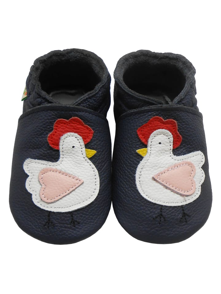 Baby Krabbelschuhe aus Leder, weiche Lauflernschuhe mit rutschfester Sohle
