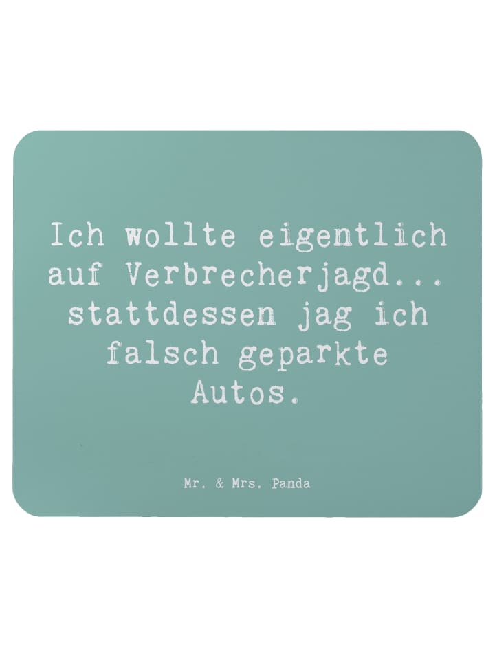 Maus Pad Spruch Polizist im Alltag mit Spruch in Meeresbrise