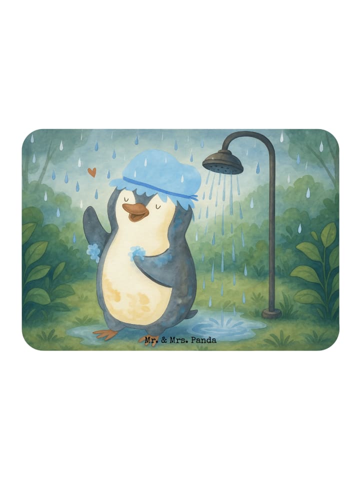 Magnet Pinguin Duschen Design ohne Spruch in Weiß