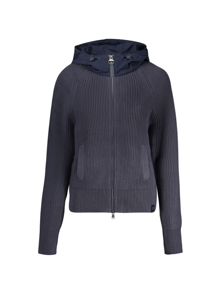 Blau Polyester Damen Strickjacke