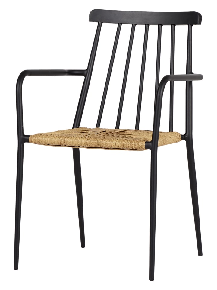 Gartenstuhl Evira Schwarz 58 x 54 cm