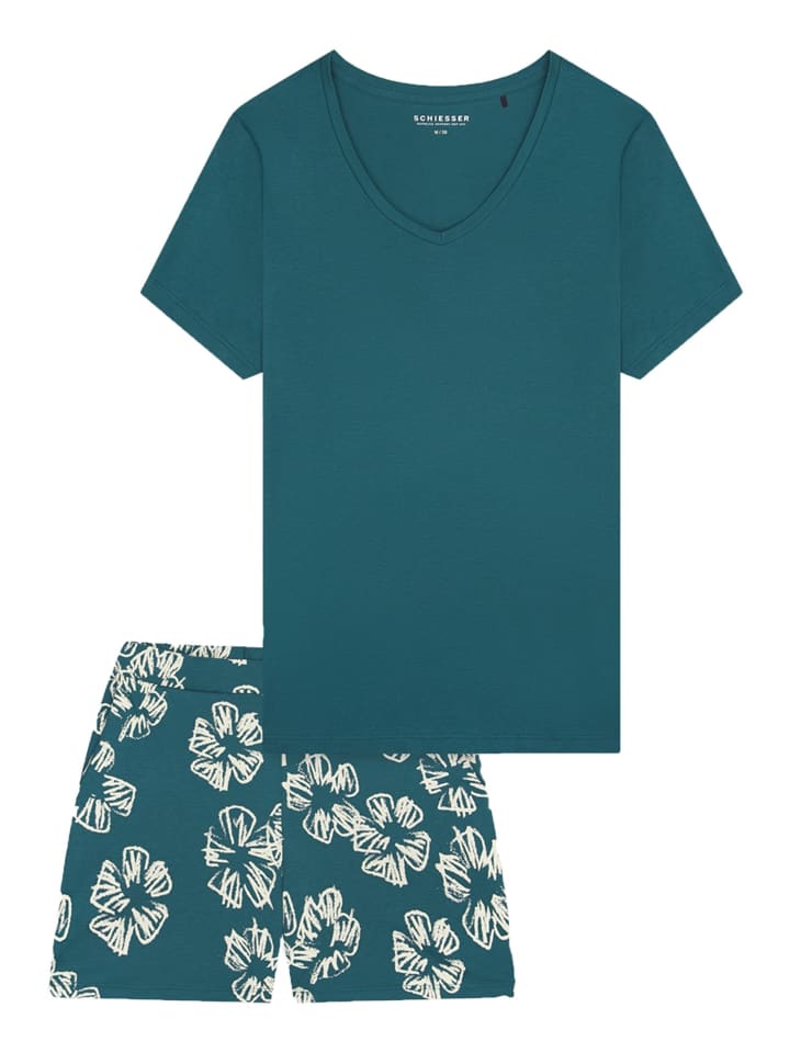 Schlafanzug Modern Nightwear in Dunkelgrün