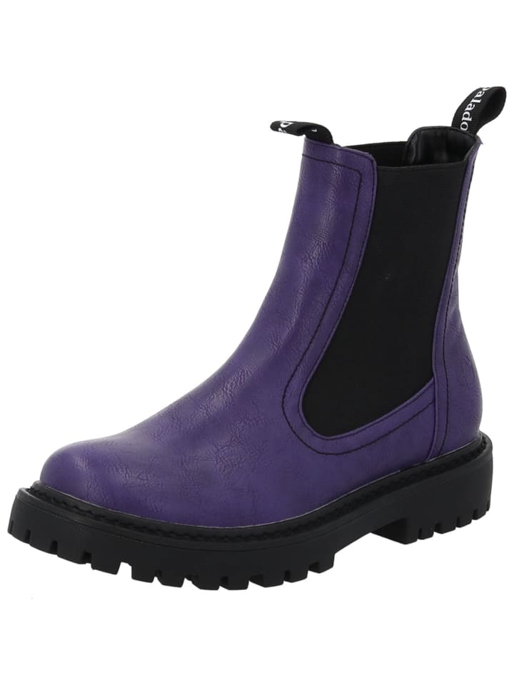Chelsea Boots Dedej in Violett/Schwarz