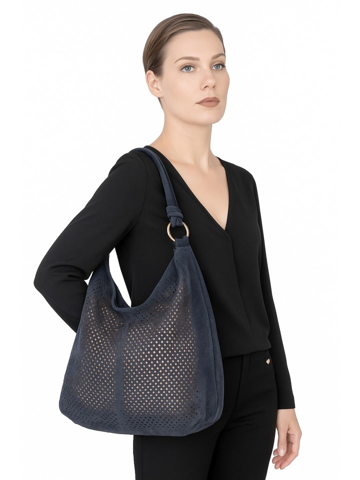Schultertasche " Midnight Luxe " in blau