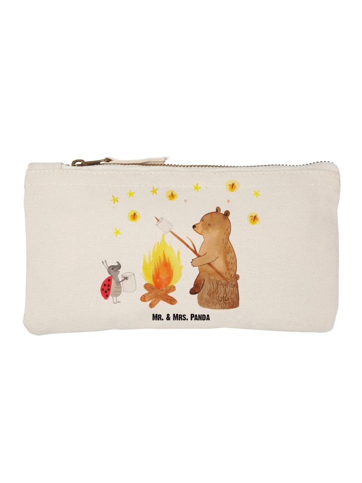 Schminktasche Bär & Marienkäfer Lagerfeuer ohne... in Weiß