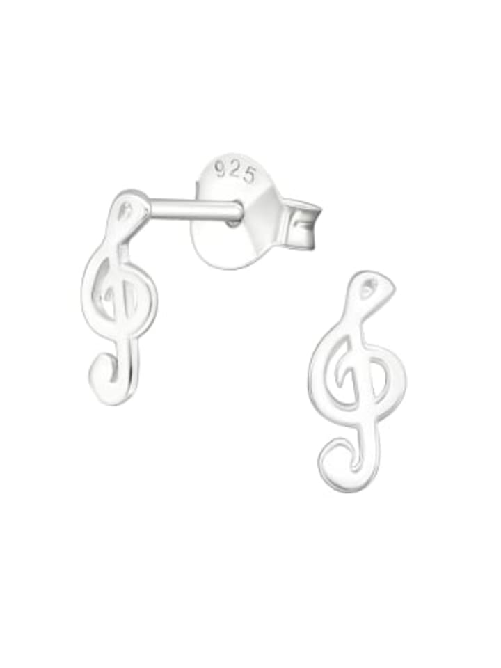 Ohrstecker NOTENSCHLÜSSEL in 925 Sterling Silber, 2-tlg.