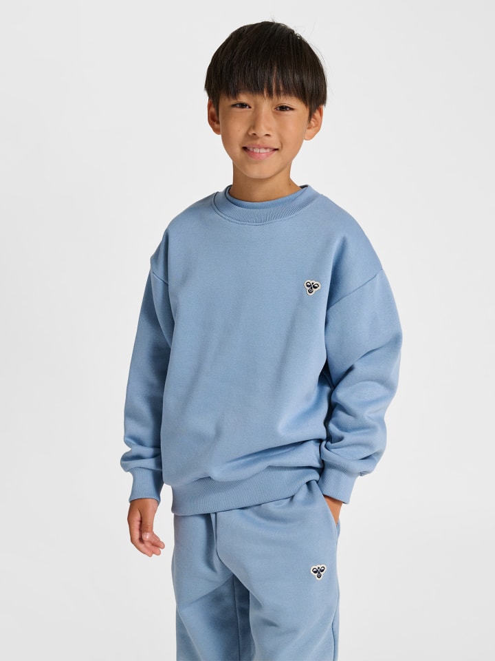 Sweatshirt Hmljr Loose Kinder in FADED DENIM