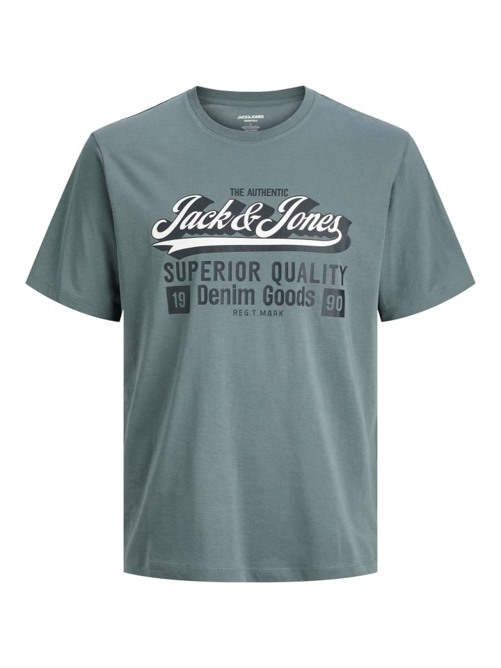T-shirt Garçon Jack & Jones Junior - 100% Coton Col Crew Gris Taille 140