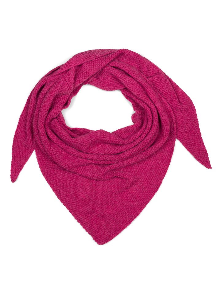 Strick Dreieckstuch in Fuchsia