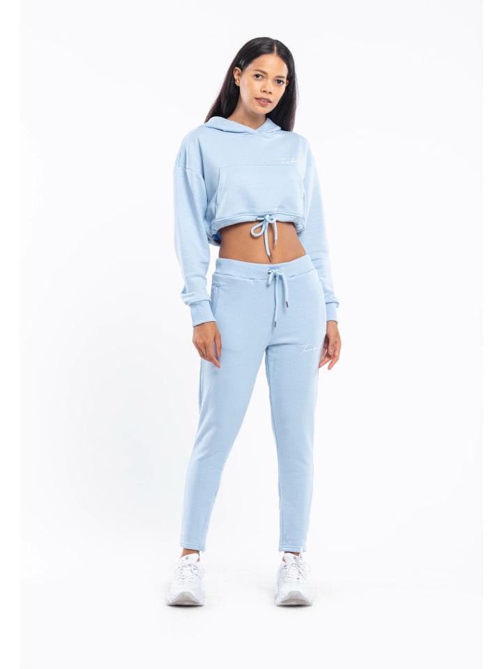 Jogginganzug Cropped Hoodie in blue