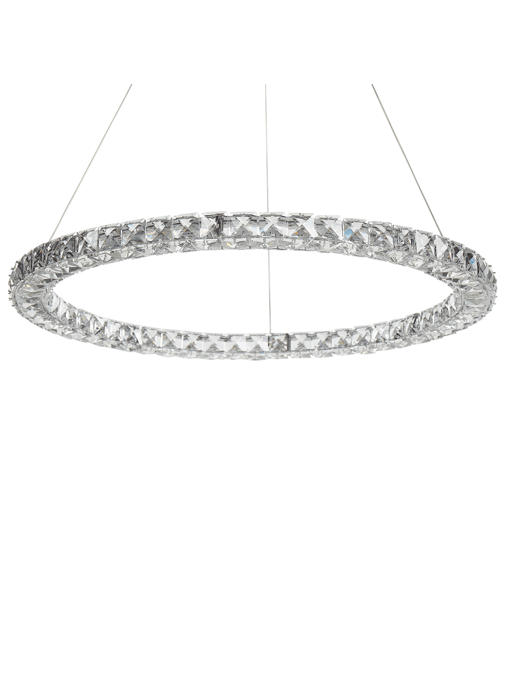 Pendelleuchten MAGAT in Silber/Transparent - (W) 60 x (H) 142 x (L) 60 cm