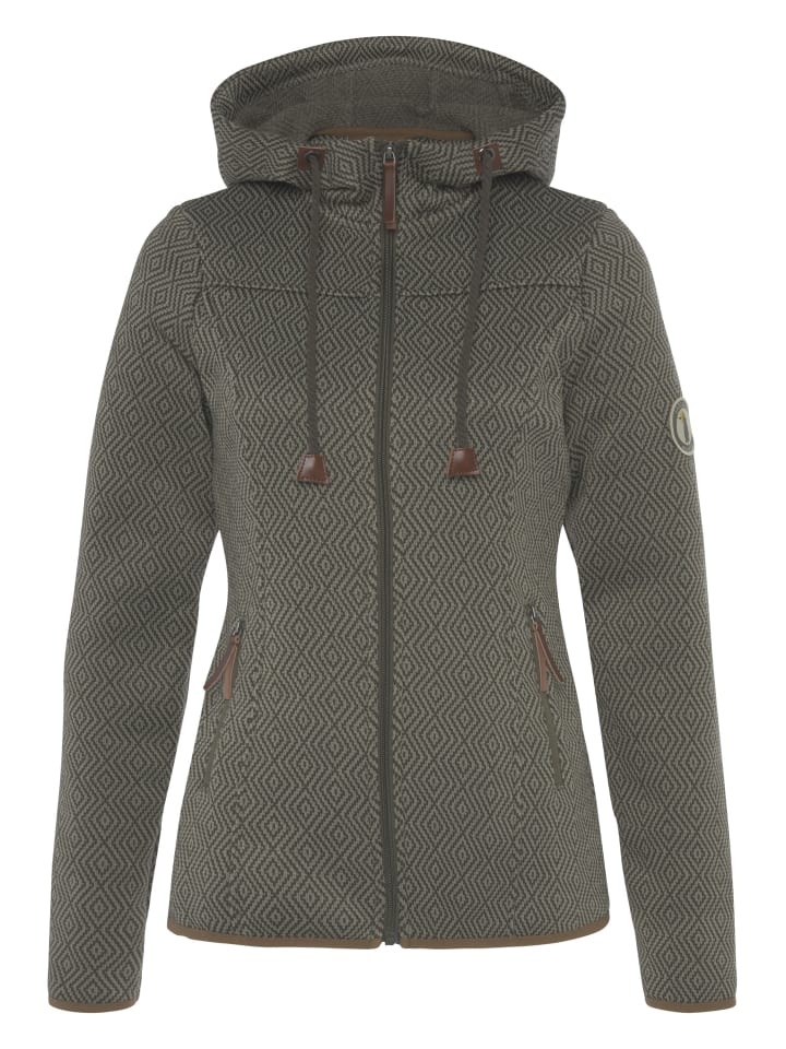 Fleecejacke in olive