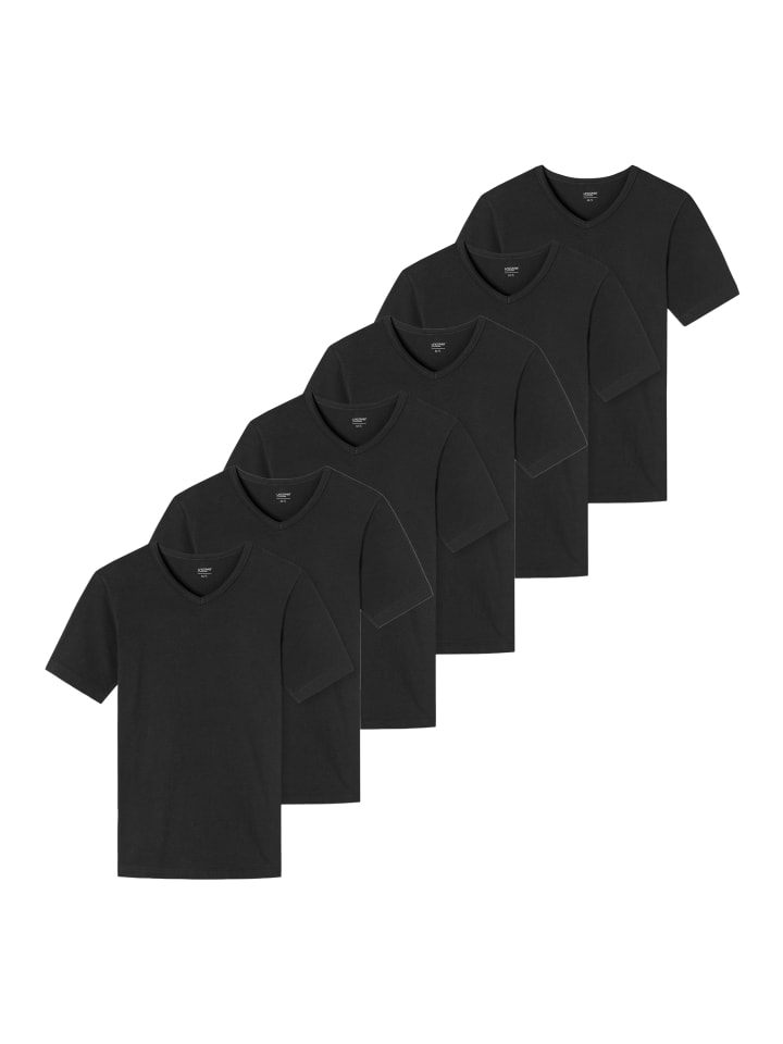 Unterhemd / Shirt Kurzarm Basic in Schwarz