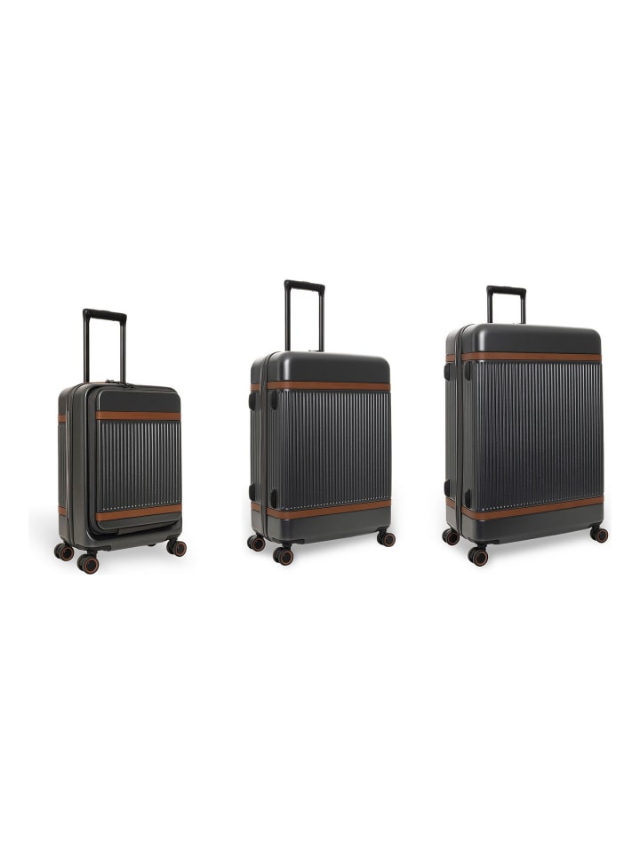 Zuna 4 Rollen Kofferset 3-teilig graphite