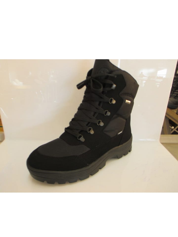 Schnürstiefel mit Kralle in Schwarz