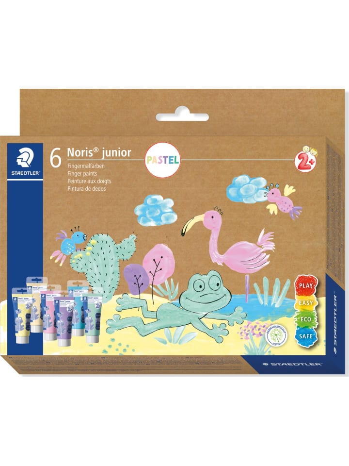 Fingermalfarbe Noris Junior Pastell 6 Stück