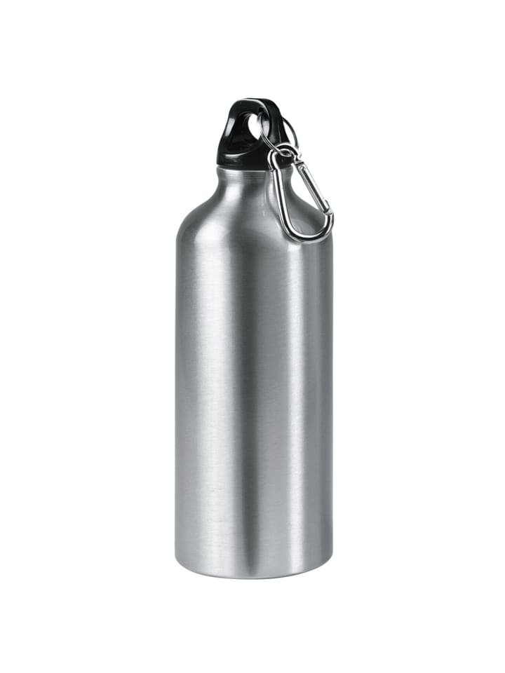 Aluminiumflasche "Sporty" in silber - 600 ml