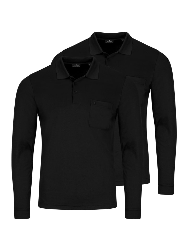 Poloshirt Basic in Schwarz