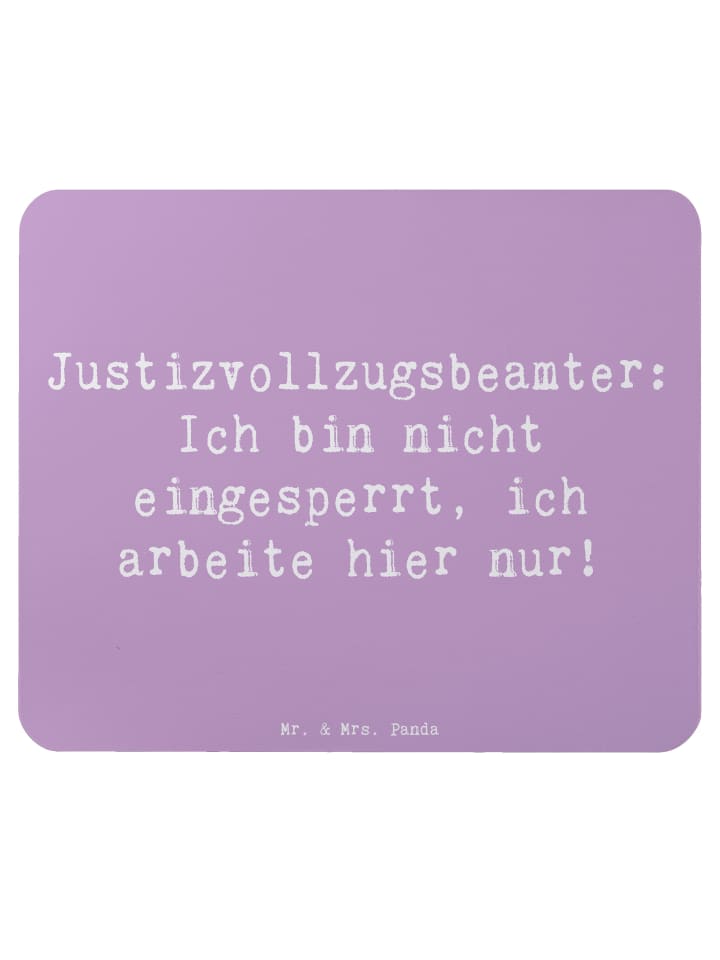 Maus Pad Spruch Justizvollzugsbeamter mit Spruch in Lavendeltraum